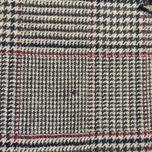 Company Ellen Tracy Dk Academia Houndstooth Embroidered Wool Skirt Size 8 Brown - Picture 8 of 10